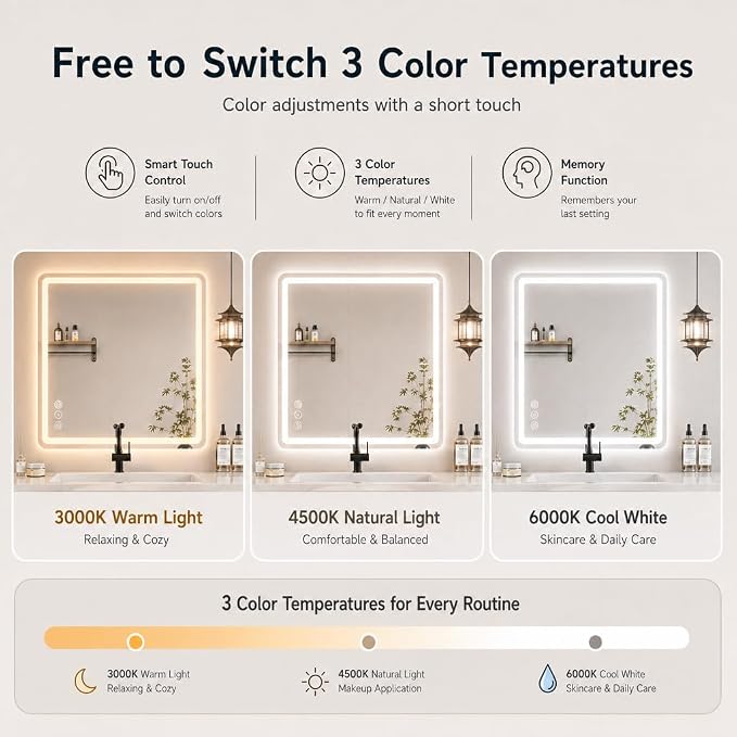 30" x 36" Led Bathroom Mirror - Image 4
