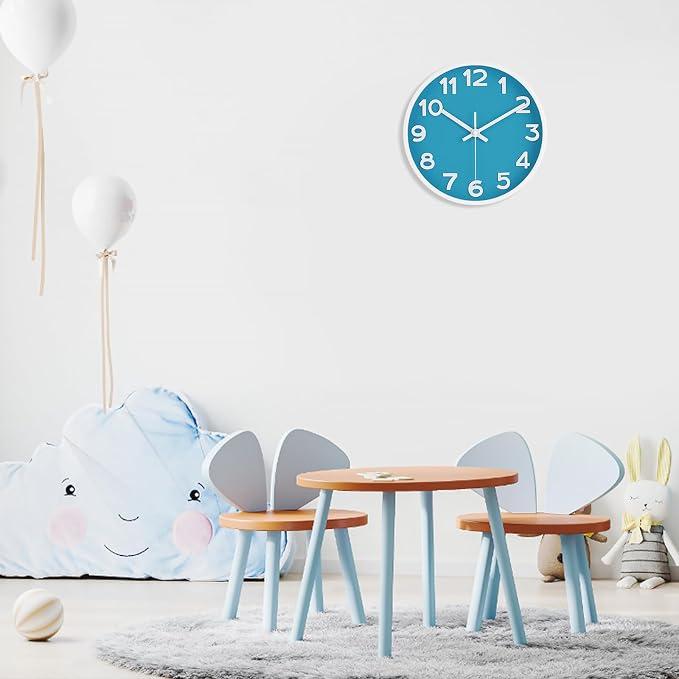 HIPPIH Wall Clock 2 Pack, 10 Inch Modern Wall Clocks Battery Operated, Non - Image 5
