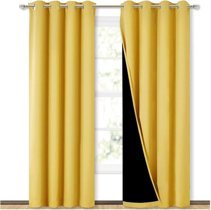 NICETOWN Blackout Window Curtain Panels, Heat and Cold Blocking Drapes by NICETOWN