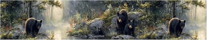 Forest Bear Wallpaper Border 196x4 Inch Peel and Stick Wall Border Self - Image 2