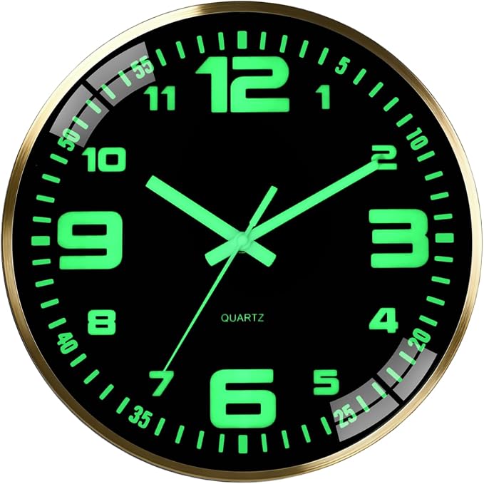 12-inch wall clock, battery powered, by Unknown