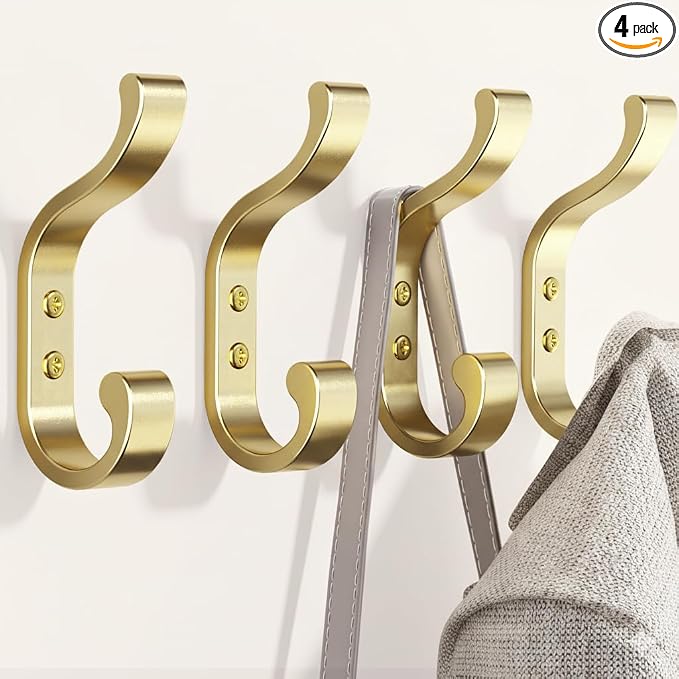 bussdis Large Wall Hooks for Hanging Coats: Heavy Duty Wall-Mount Hanger by BUSSDIS