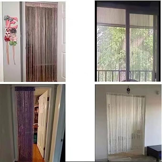 ave split Decorative Door String Curtain Wall Panel Fringe Window Panel Drapes - Image 7