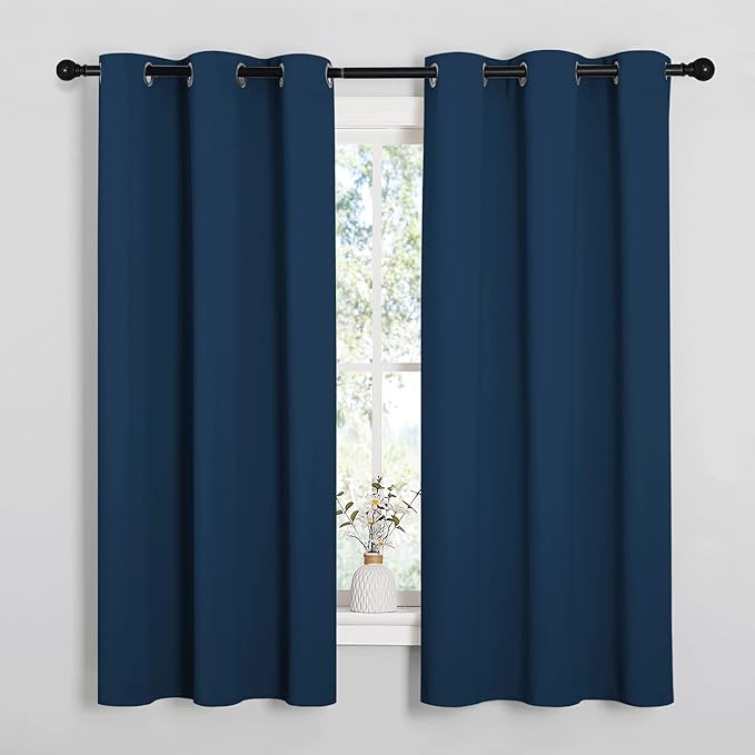 NICETOWN Room Darkening Curtains 63 inch Length 2 Panels, Thermal Insulated by NICETOWN