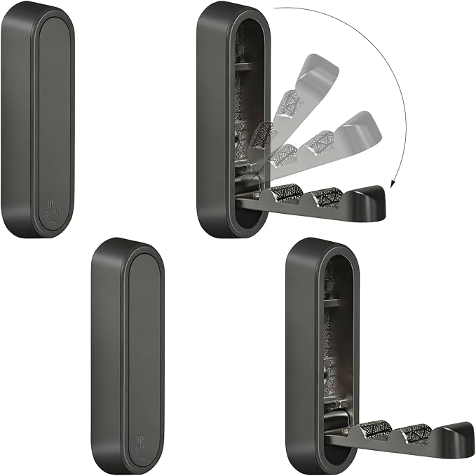 4PCS Foldable Wall Hooks, Flip Down Design by XSGTZMJ