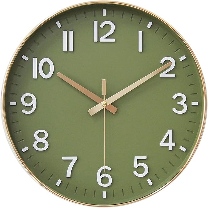 HZDHCLH Wall Clocks Battery Operated, 12 inch Silent Non Ticking Modern Wall by HZDHCLH
