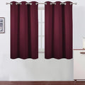 LEMOMO Burgundy Red Blackout Curtains 42 x 54 Inch Length Set of 2 Panels by Lemomo