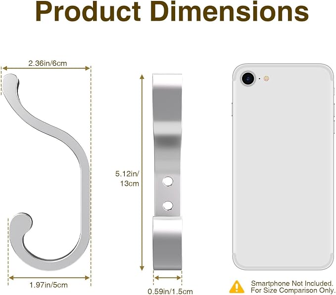 bussdis 6-Pack Heavy Duty Wall Hooks - Image 2