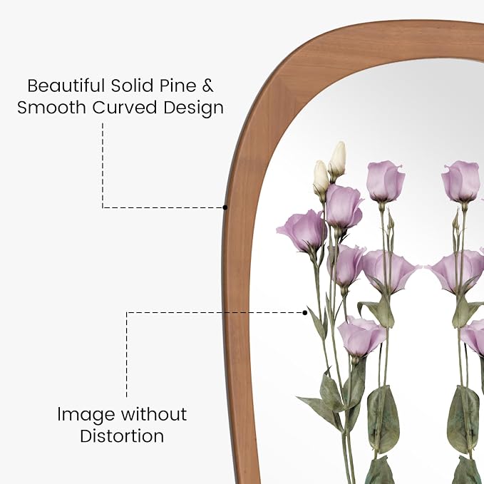 WallBeyond Asymmetrical Mirror, Irregular Mirror Full Length, Boho Wall Mirrors - Image 5