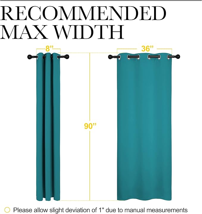 NICETOWN Room Darkening Curtains 96 inch Length 2 Panels, Thermal Insulated - Image 7