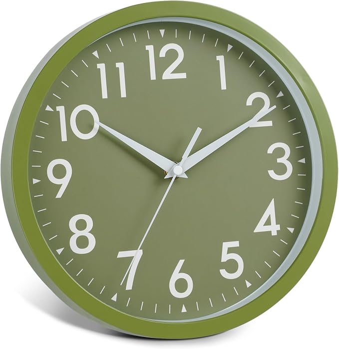 DAXSMY Wall Clock Small Analog 8 Inch Silent Non Ticking Battery Operated - Image 5