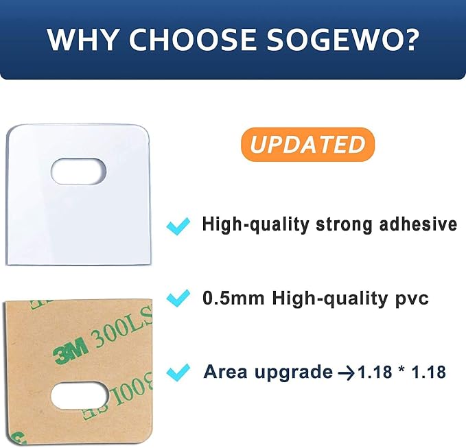 SOGEWO Clear Vertical Blind Repair Tabs, Vertical Blinds tabs/Blind Fixers - Image 6