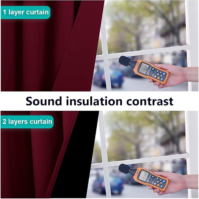 NICETOWN 100% Blackout Short Curtains - Image 4