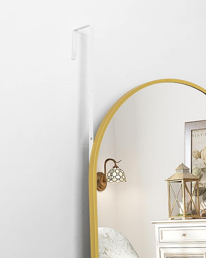 Otlsh 14"48" Arch Wall Mirror, Over The Door, Thin Frame Aluminum Alloy - Image 3