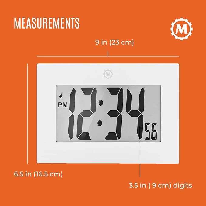 MARATHON Large Digital Wall Clock - Image 8