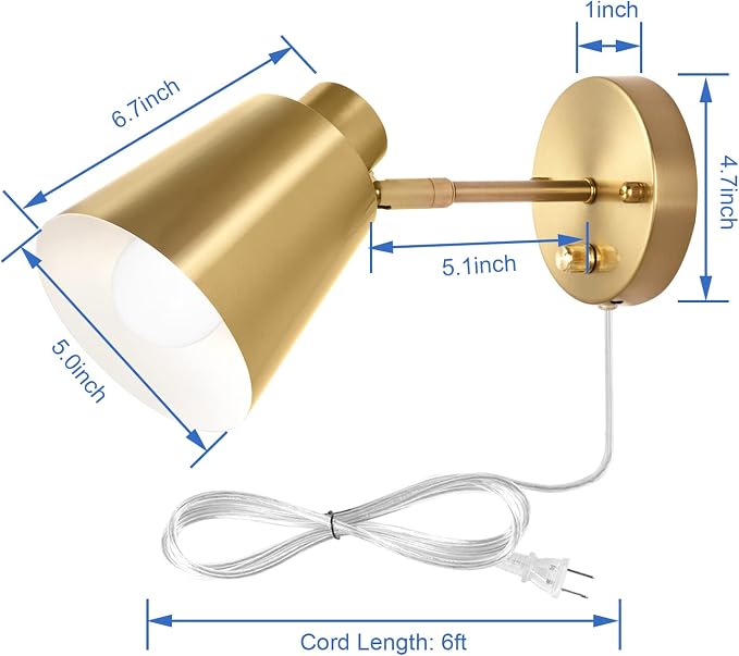 VATONI Plug in Wall Sconces - Image 6
