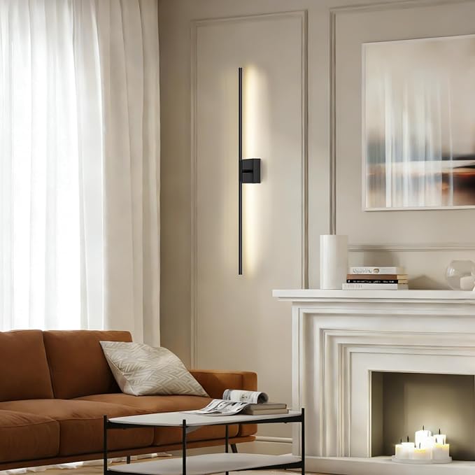 Battery Operated Wall Sconce, 3000K-6000K Dimmable Black Wall Lights - Image 8