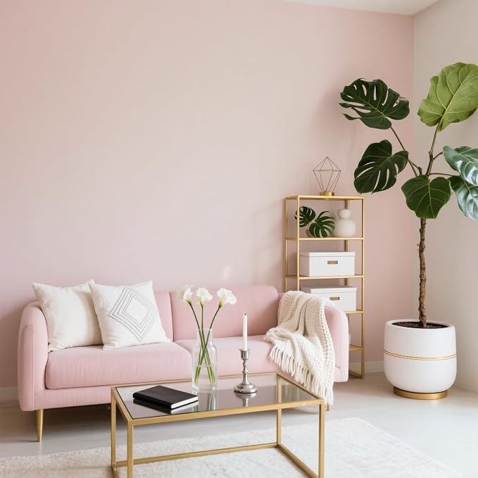 Yancorp 16"x394" Matte Pink Contact Papaer Peel and Stick Wallpaper Vinyl Wrap - Image 3