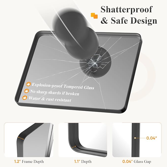 NEWBULIG 36X40 Inch Bathroom Mirror - Image 4