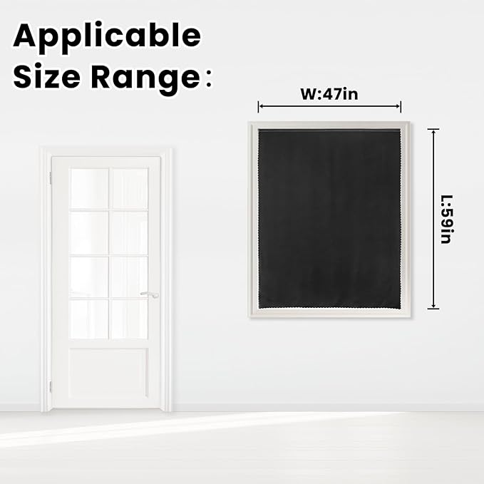 Adhesive Blackout Curtains- Self Stick Shades Window Blinds Curtains No Rod - Image 7