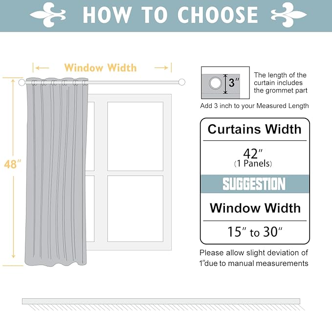 ChrisDowa Blackout Curtains 48 inches Long - Image 7