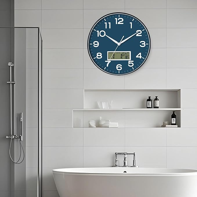 AKCISOT Wall Clock 12 Inch, Non-Ticking Silent Battery Operated Analog - Image 3