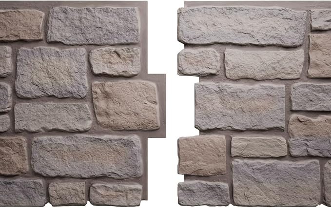 EverStone Cobblestone Faux Stone Panel, Harbor Mist Color - Image 8