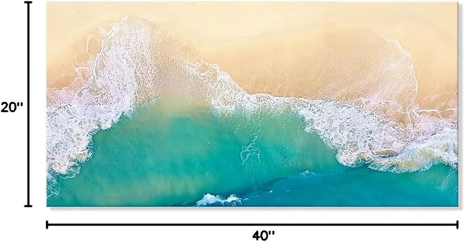 Goldfoilart Beach Canvas Wall Art Ocean Sea Waves Wall Decor Coastal - Image 7