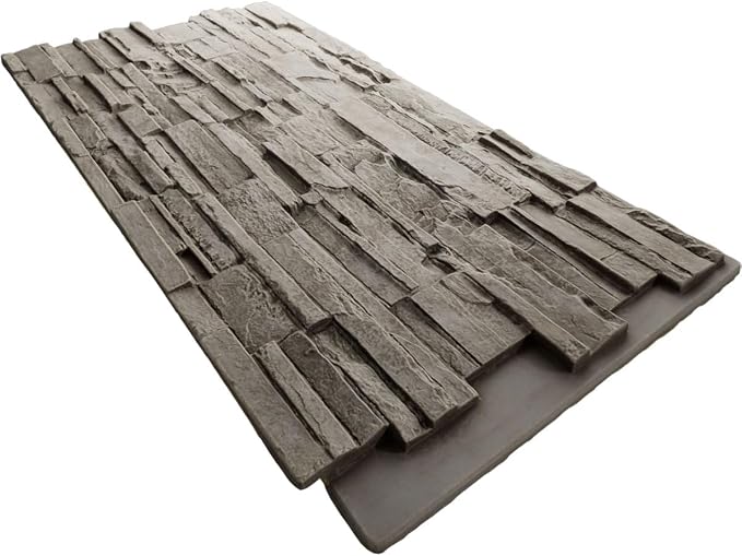 EverStone Cascade Faux Stone Panel, 48 5/8"W x 24 3/4"H x 1 1/4"D, Desert Sand - Image 6