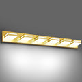 Modern LED Bathroom Lights Fixtures 6-Light, Metal Gold Acrylic Wall Lighting by JZEKVN