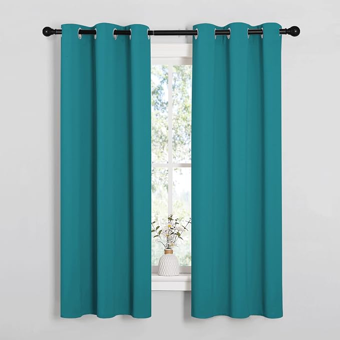 NICETOWN Room Darkening Curtains 63 inch Length 2 Panels, Thermal Insulated by NICETOWN