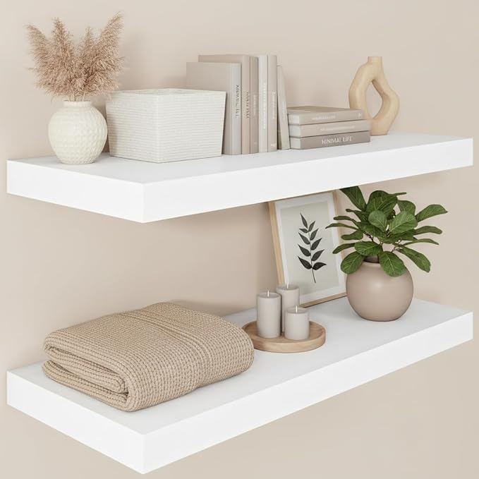 Vivelove 30x12 Inch Floating Shelves by VIVELOVE