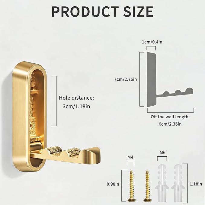 6PCS Foldable Wall Hooks, Zinc Alloy Flip Down Hooks, Retractable Wall Hooks - Image 8