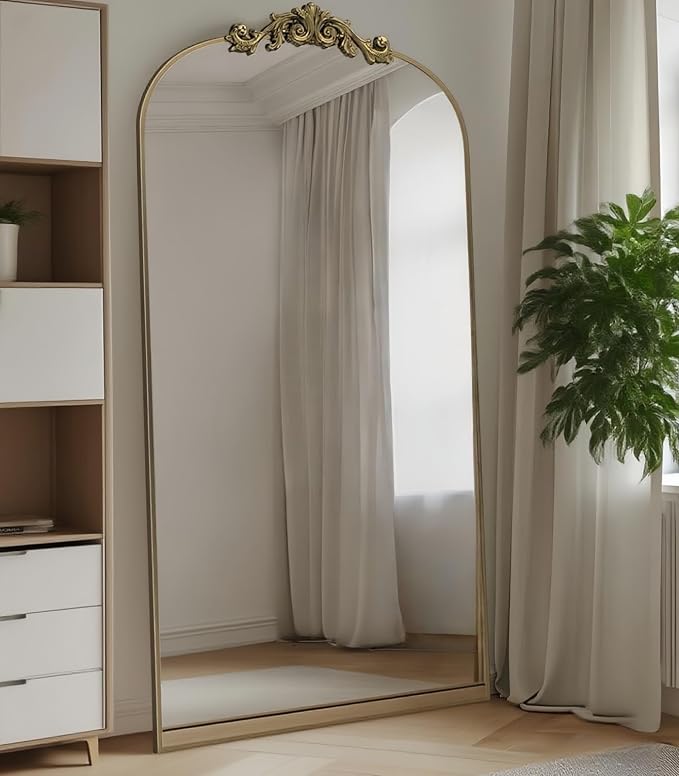 Dewfig Arched Full Length Mirror, Floor Mirror - Image 8