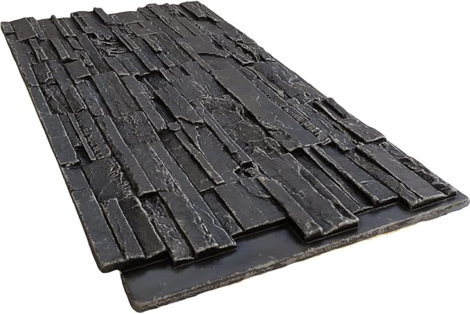 EverStone Cascade Faux Stone Panel, 48 5/8"W x 24 3/4"H x 1 1/4"D, Dark River - Image 6