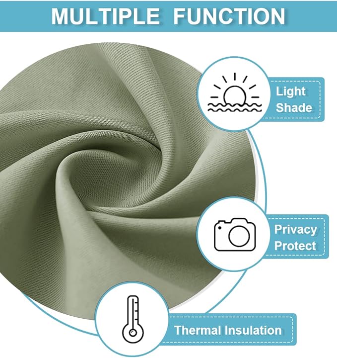 RYB HOME Privacy Curtain for Sliding Glass Door, Light Block Noise Reduce - Image 6