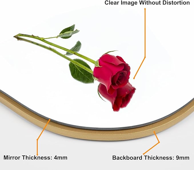 Irregular Wall Mirror Asymmetrical Mirror, Decorative Modern Mirror, Tempered - Image 6