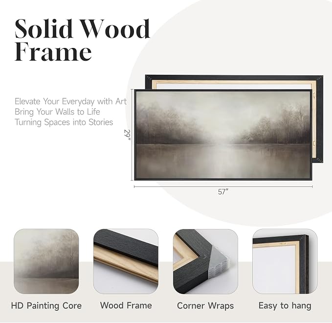 Framed Abstract Landscape Wall Art - Image 4