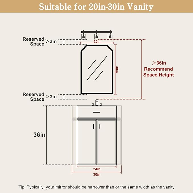 WallBeyond Wood Frame Wall Mirror Rounded Corner Arch Rectangle Mirror - Image 5