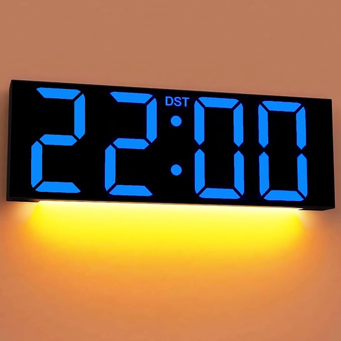 JALL 22'' Large Digital Wall Clock, Big LED Number Dispaly, Night Light by JALL