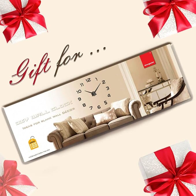 VANGOLD Large 3D Wall Clock DIY Wall Decoration Clock - Image 4
