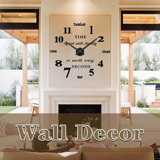 VANGOLD Large DIY Wall Clock Modern 3D Wall Clock - Image 3