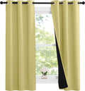 NICETOWN Paler Yellow Full Shade Curtain Panels, Pair of Thermal Insulated & by NICETOWN