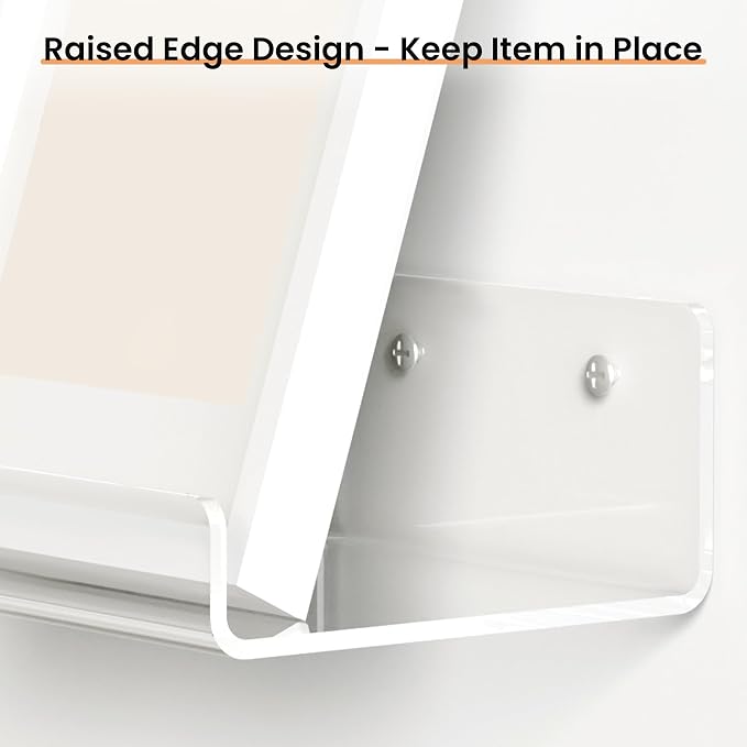 upsimples 6 Pack 6x4 Inches Acrylic Small Shelves, Floating Shelves - Image 4