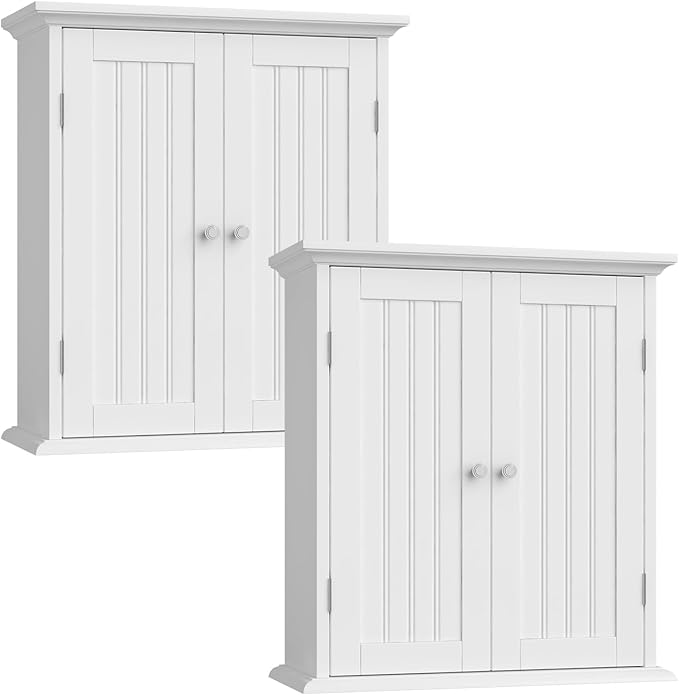 ChooChoo Bathroom Wall Cabinet Set of 2, Over The Toilet Space Saver Storage by ChooChoo