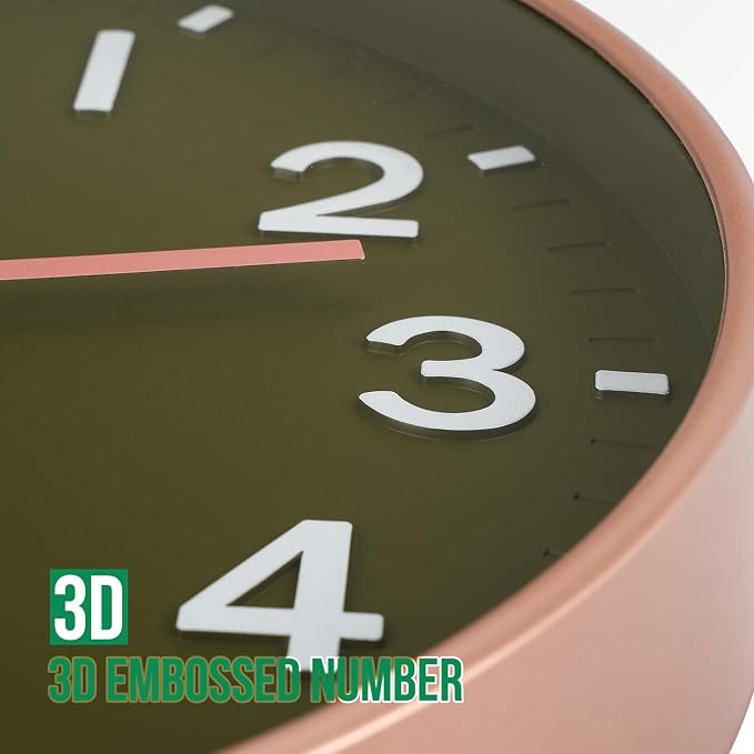 Wall Clock Modern Simple Quartz Decorative Clock Non-Ticking Silent Battery - Image 6