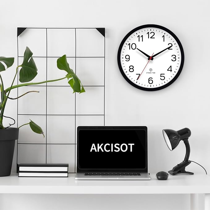 AKCISOT Atomic Black Wall Clock Analog Clocks - Image 6
