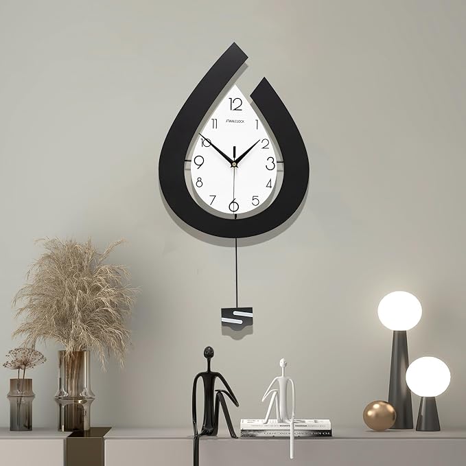 Large Wall Clock for Living Room Decor Big Decorative Pendulum Modern Wall by JTWALCLOCK