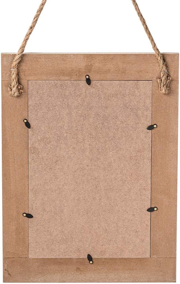 Rectangle Wall Mirror for Bathroom, Distressed White Wood Decor - Image 5
