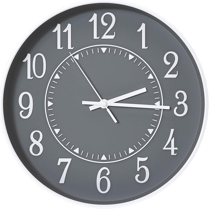 Wall Clock Modern Non-Ticking Battery Operated Silent Wall Clocks Simple Style by BAKBRAND